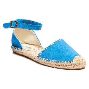 New Soludos Blue Espadrille Sandals with Ankle Straps size 6.5